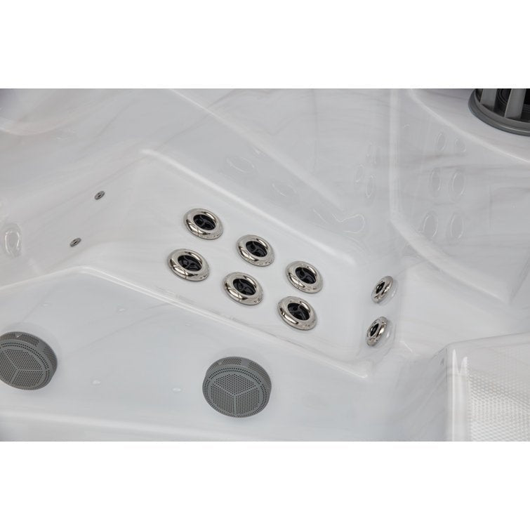 Danika 5-person 68-jet Hot Tub With Bluetooth In Gray image 7