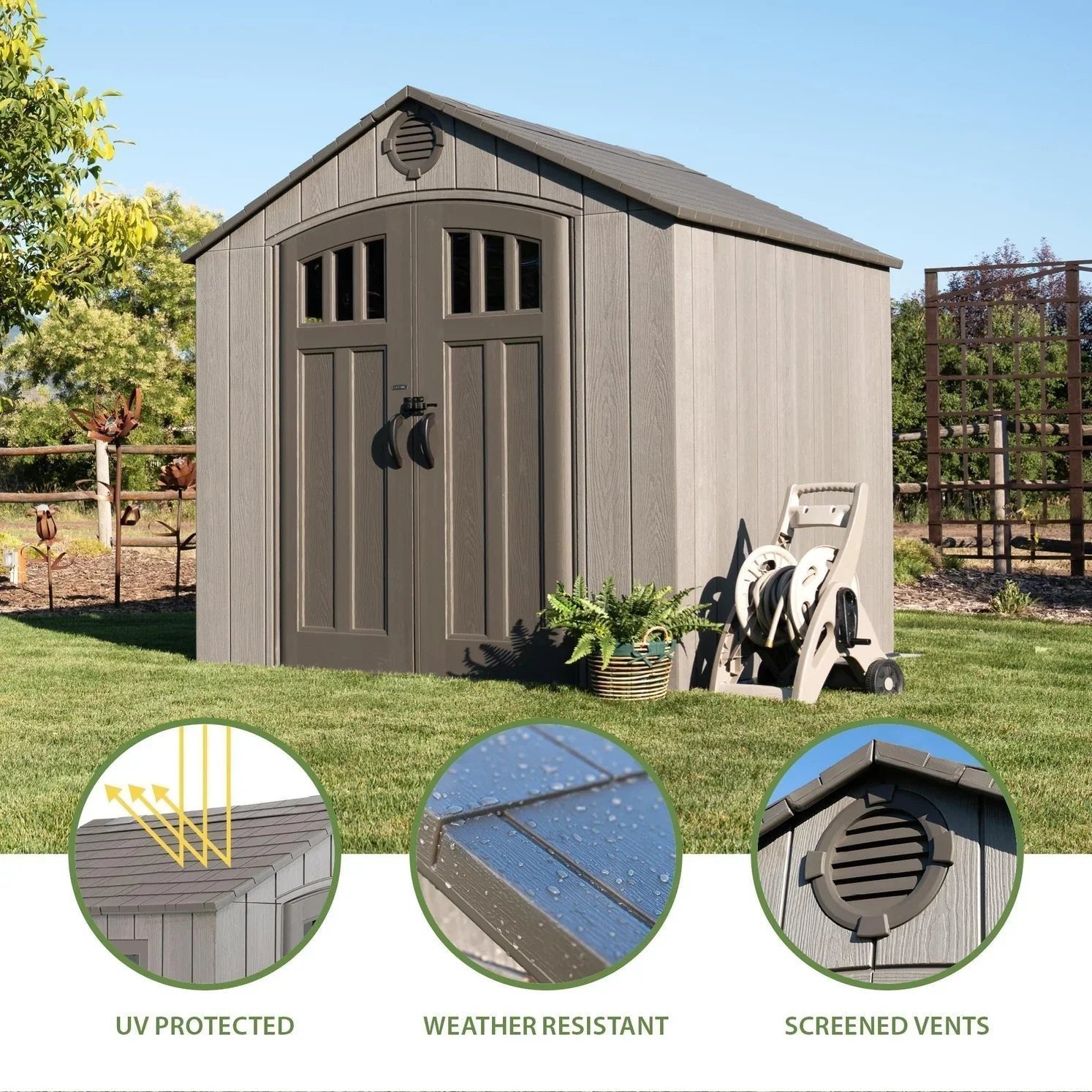 Lifetime 8 Ft x 7.5 Ft Outdoor Storage Shed image 24