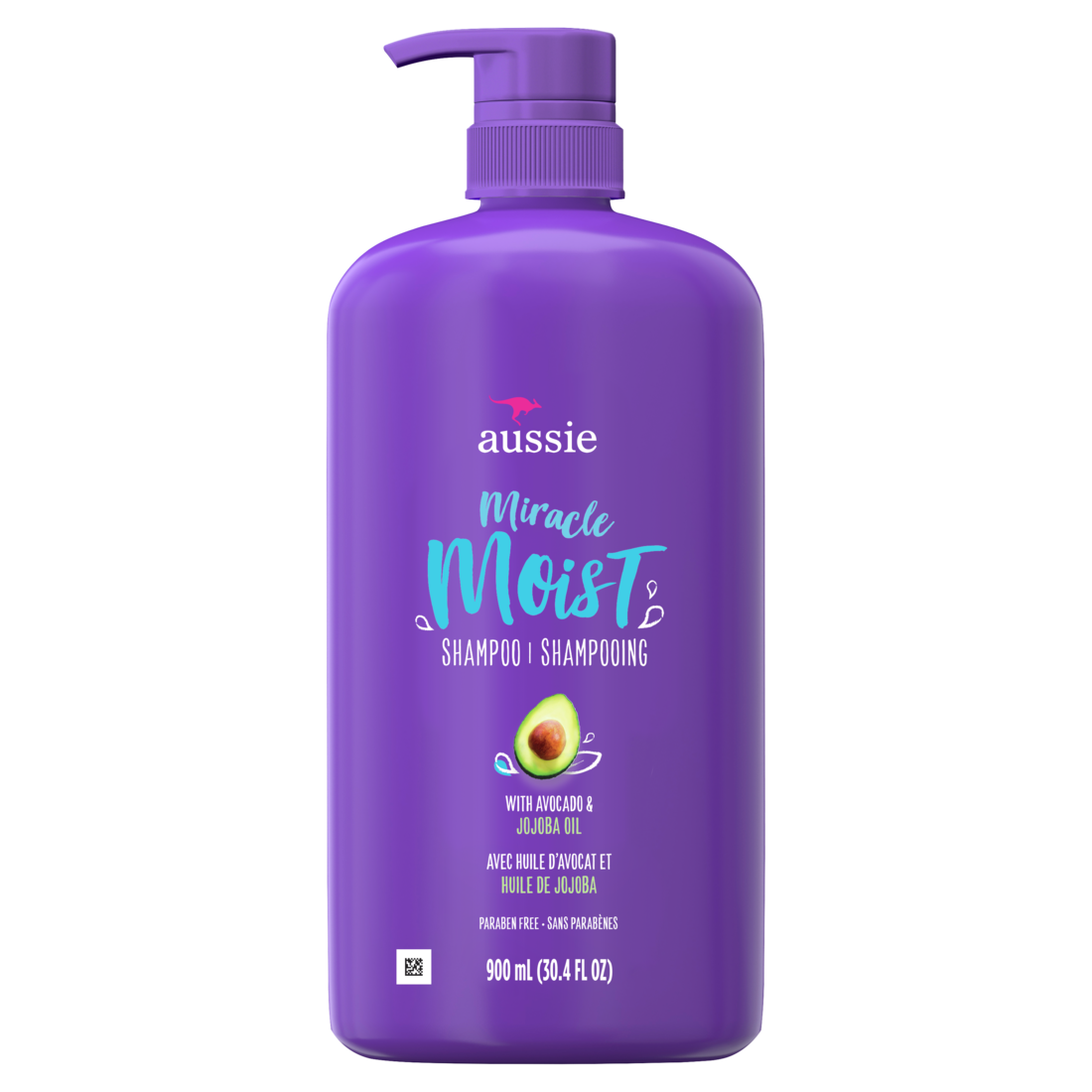 Aussie Paraben-Free Miracle Moist Shampoo Avocado & Jojoba Oil For Dry Hair - 30.4oz/4pk