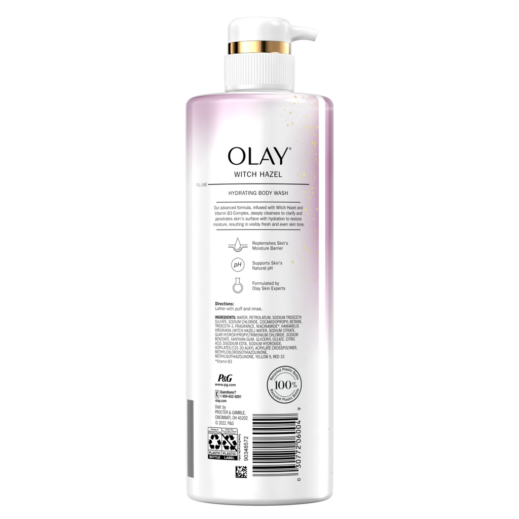 Olay Hydrating Body Wash with Witch Hazel and Vitamin B3 - 20oz/4pk