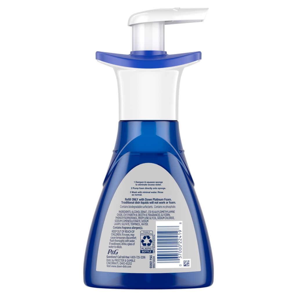 Dawn Direct Foam Dish Soap Dishwashing Liquid Grease Removal Fresh Rain - 10.1oz/12pk