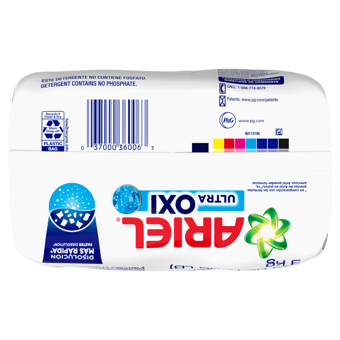 Ariel Ultra Oxi Powder Laundry Detergent Original Scent 3.0kg 66 Loads - 105oz/6pk