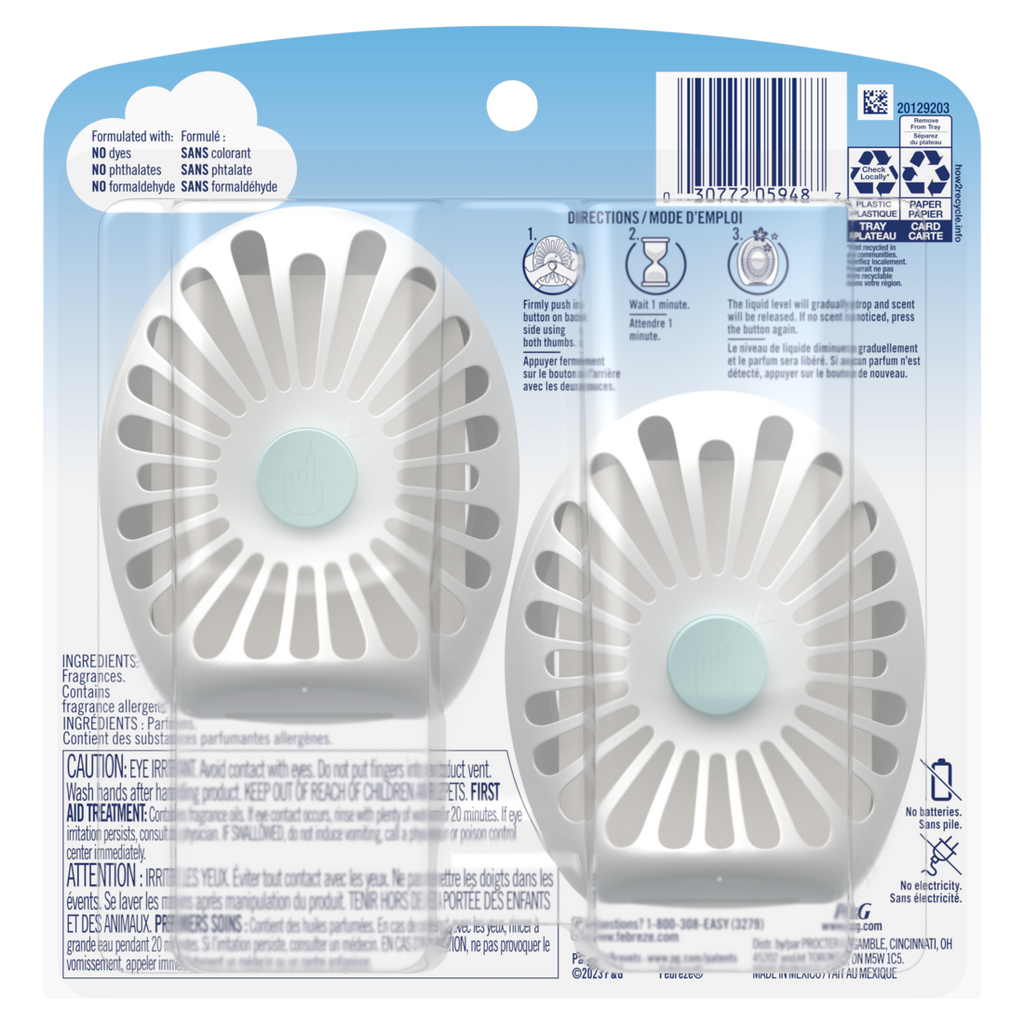 Febreze Small Spaces Air Freshener Serene Vanilla Sunrise - 0.25oz/2ct/6cs