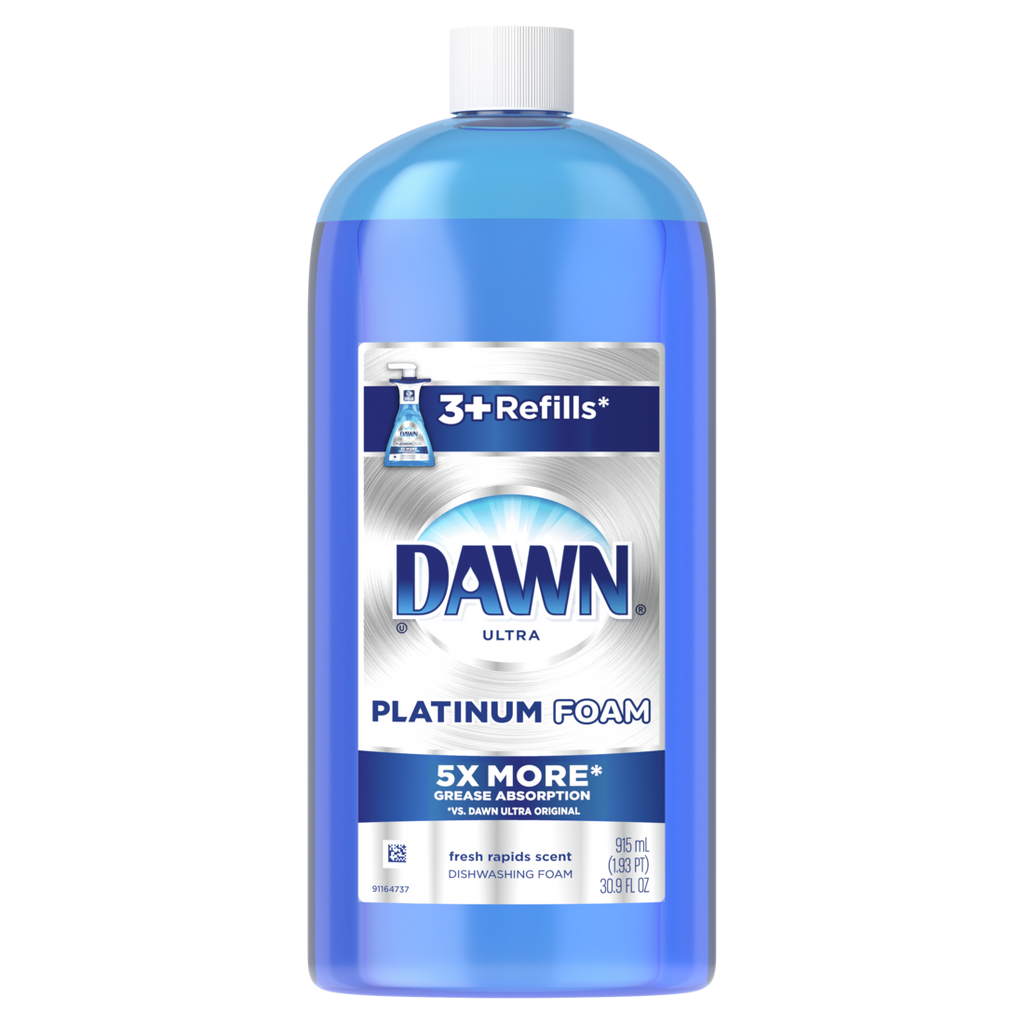 Dawn Direct Foam Dish Soap Dishwashing Liquid Grease Removal Fresh Rain 915 ml - 30.9oz/6pk