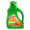 Gain Liquid Laundry Detergent Island Fresh Scent 32 Loads Freshness + Odor Fighting High Efficiency Washing Machine Iquid Cleaning Soap - 46oz/6pk