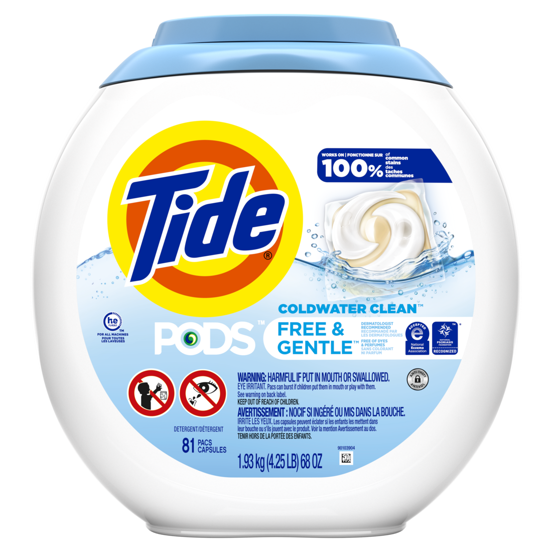 Tide Pods Free & Gentle Laundry Detergent Trusted Gentle Laundry Detergent Pods 100% Free Of Irritating Residues: No Added Dyes And Perfumes - 81ct/4pk
