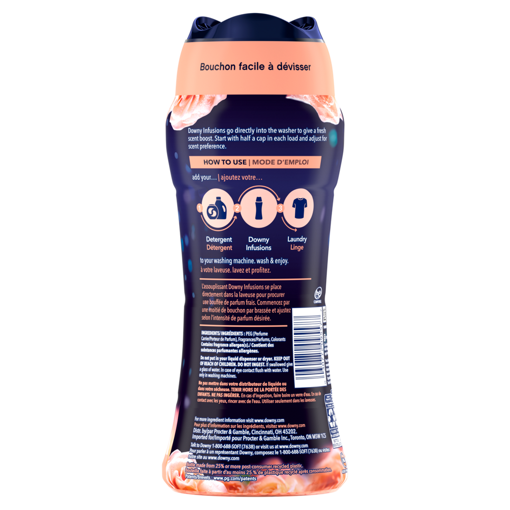 Downy BLISS Infusions In-Wash Laundry Scent Booster Beads Sparkling Amber and Rose - 12.2oz/4pk