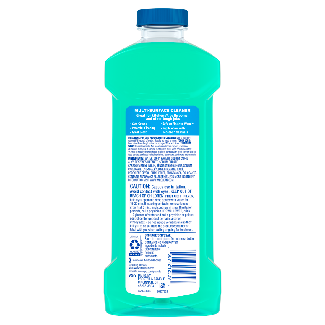 Mr. Clean 2X Concentrated Multi Surface Cleaner with Febreze Meadows & Rain Scent - 23oz/9pk