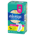 Always Ultra Thin Pads Size 1 Regular Absorbency Unscented - 36ct/6pk
