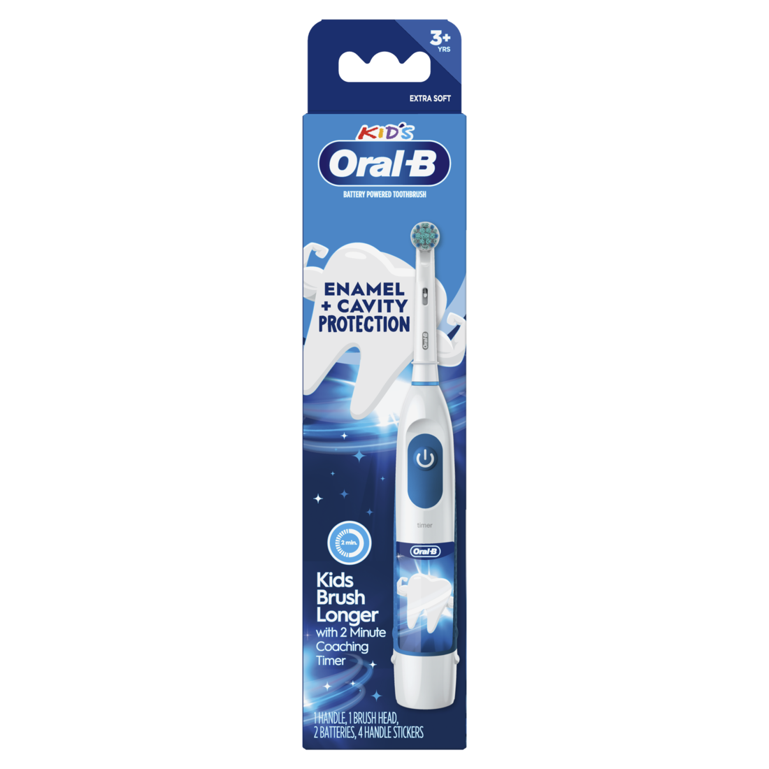 Oral-B Kid's Battery Toothbrush featuring Enamel + Cavity Protection Soft Bristles - 1ct/3pk