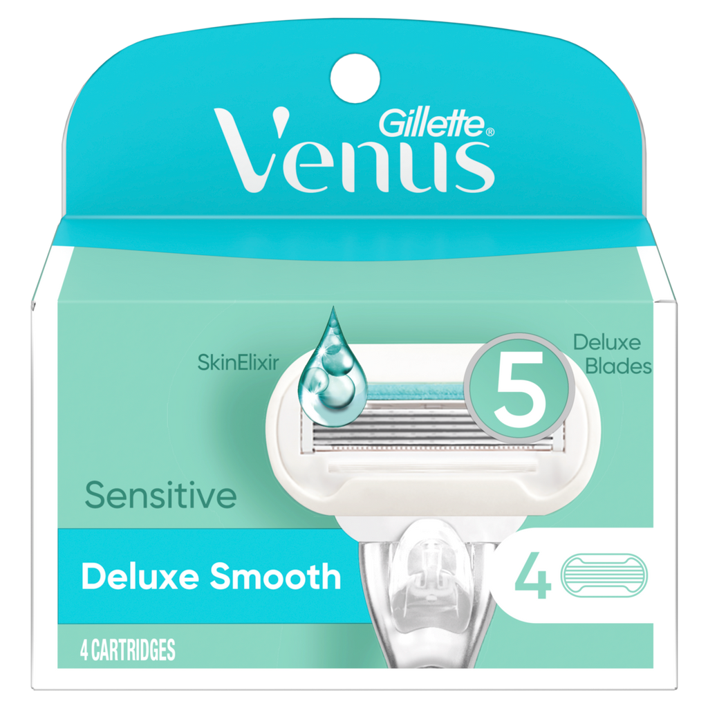 Gillette Venus Deluxe Smooth Sensitive Women's Razor Blade Refills - 4ct/6pk