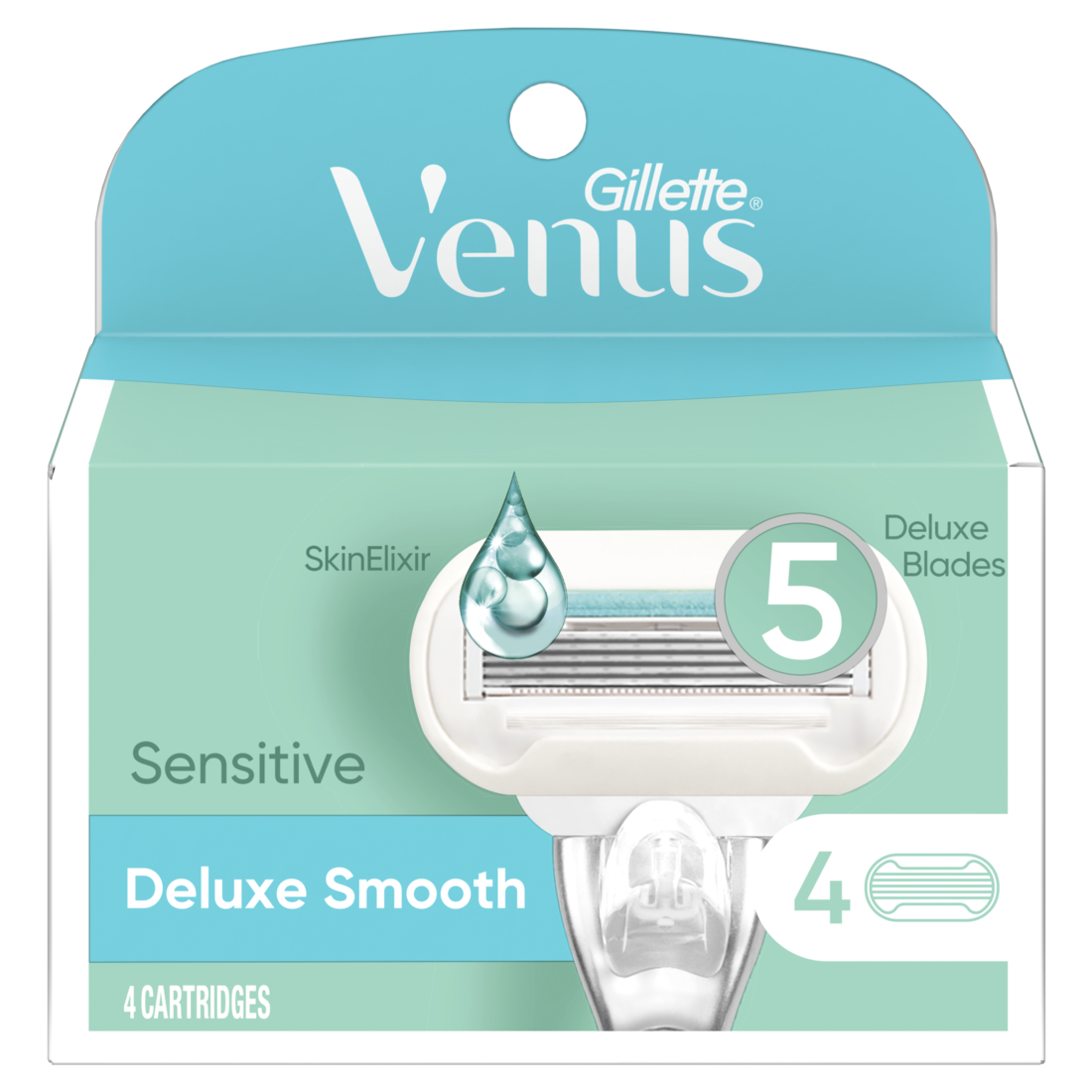 Gillette Venus Deluxe Smooth Sensitive Women's Razor Blade Refills - 4ct/6pk