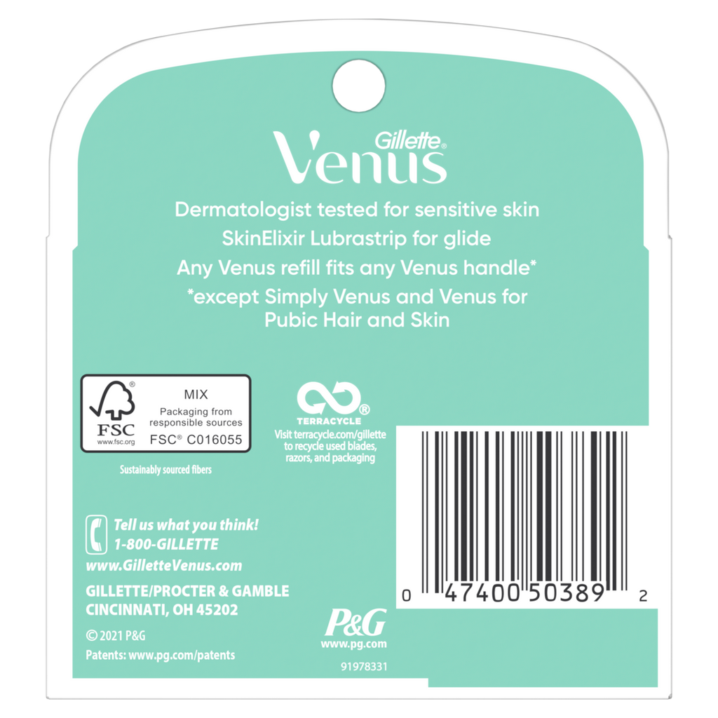 Gillette Venus Deluxe Smooth Sensitive Women's Razor Blade Refills - 4ct/6pk