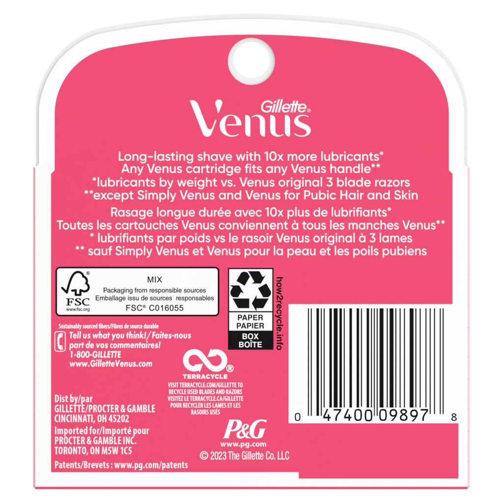 Gillette Venus Extra Smooth Women's Razor Blade Refills - 4ct/6pk