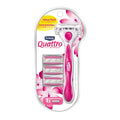 Schick Quattro For Women Razor Value Pack 1 Handle-4 Refills - 1ct/12pk