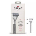 Cremo Chrome Kit Barber Grade Razor Handle with 2 Refills - 3ct/12pk