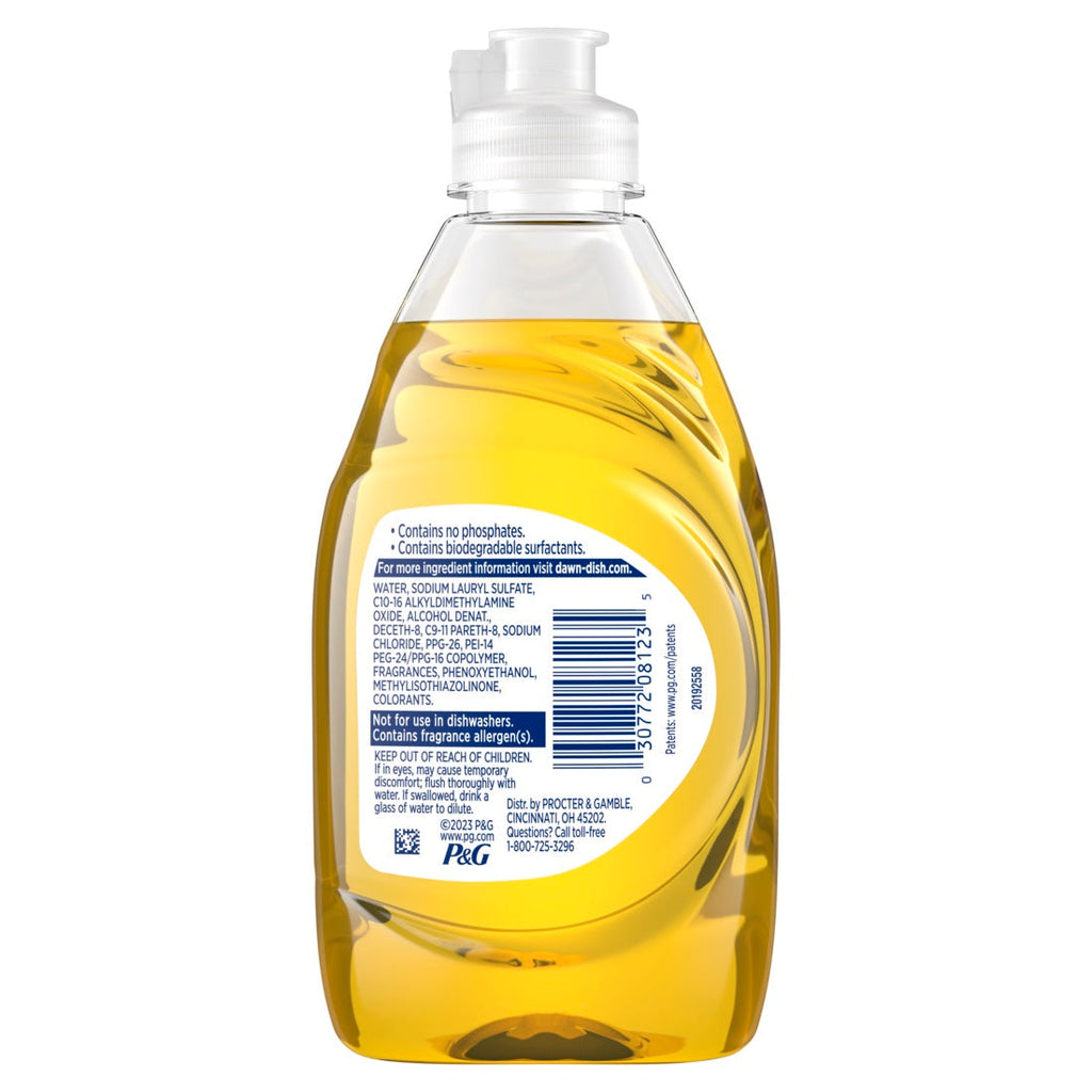 Dawn Ultra Liquid Dish Soap Dishwashing Liquid Grease Removal Lemon - 7.5oz/12pk
