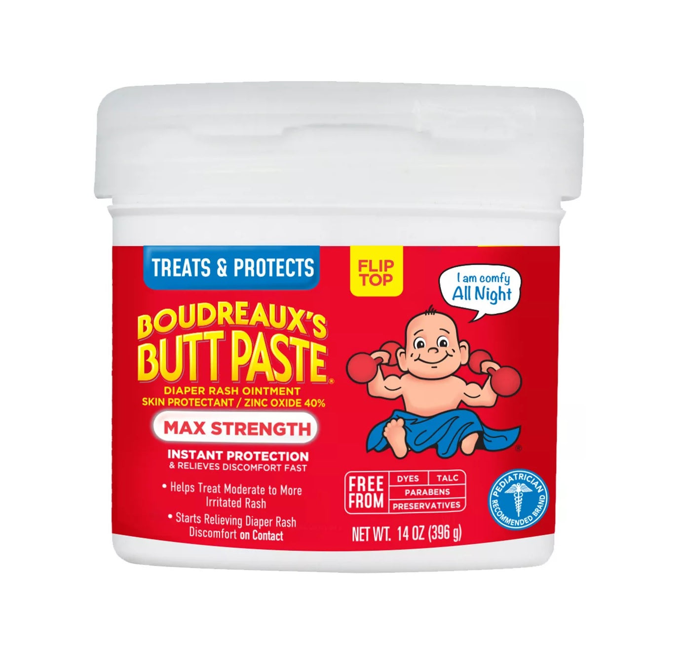 Boudreaux's Butt Paste Baby Diaper Rash Cream Maximum Strength - 14oz/3pk