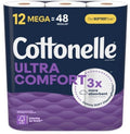 Cottonelle Ultra Comfort 244 Sheets/Roll Mega Roll Bath Tissue - 12ct/4pk