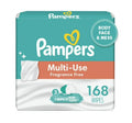 Pampers Baby Wipes Multi-Use Fragrance Free 3x Flip Top - 168ct/4pk