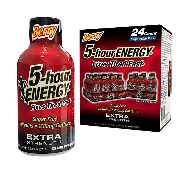 5-Hour Energy Extra StrengthShots BERRY - 1.93oz/24pk
