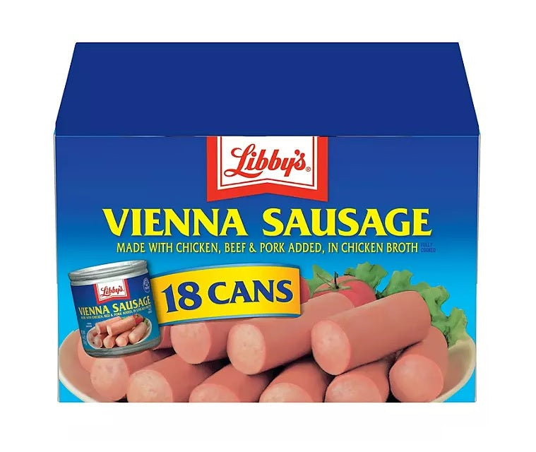 Libbys Vienna Sausage Cans - 4.6oz/18pk