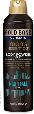 Gold Bond Men's Essentials Body Powder Spray Nightfall Scent - 7oz/4pk