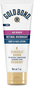 Gold Bond Age Renew Retinol Overnight Body & Face Lotion - 7oz/6pk