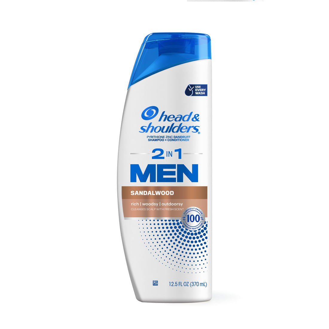 Head And Shoulders Mens 2-in-1 Dandruff Shampoo And Conditioner Anti-Dandruff Treatment Sandalwood For Daily Use Paraben Free - 12.5oz/6pk