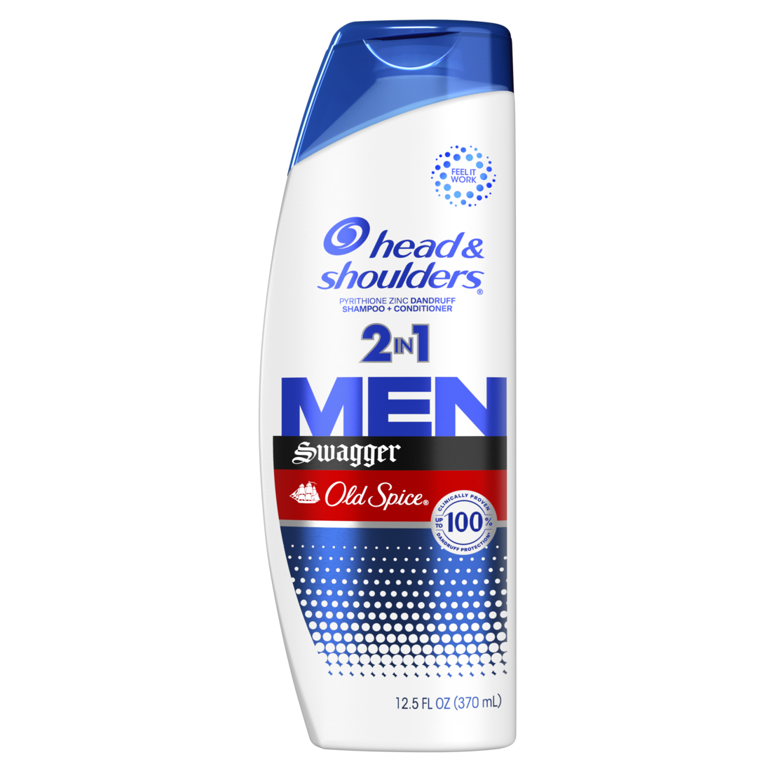 Head And Shoulders Mens 2-in-1 Dandruff Shampoo And Conditioner Anti-Dandruff Treatment Old Spice Swagger For Daily Use Paraben Free - 12.5oz/6pk