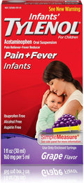 Infant's Tylenol Oral Suspension Grape Flavor - 1oz/6pk