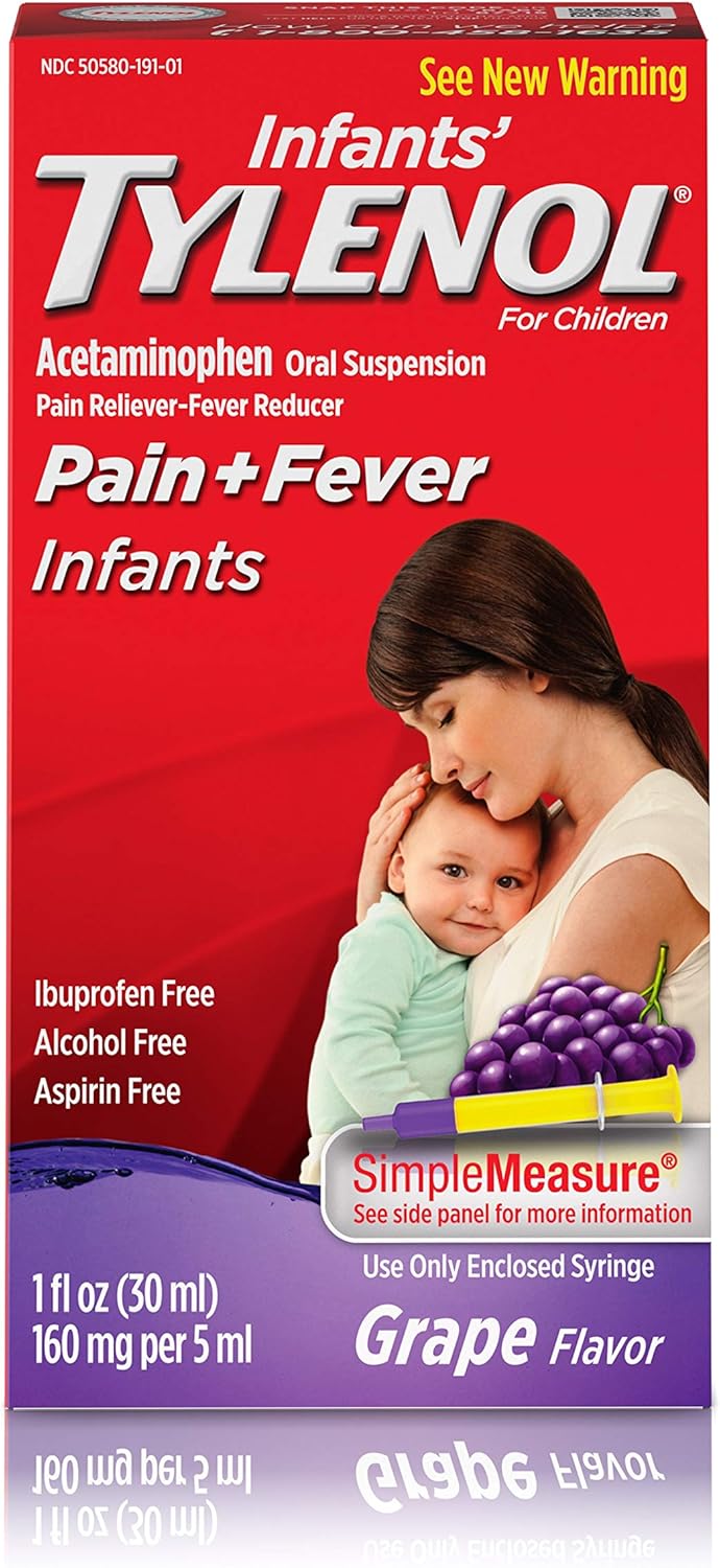 Infant's Tylenol Oral Suspension Grape Flavor - 1oz/6pk