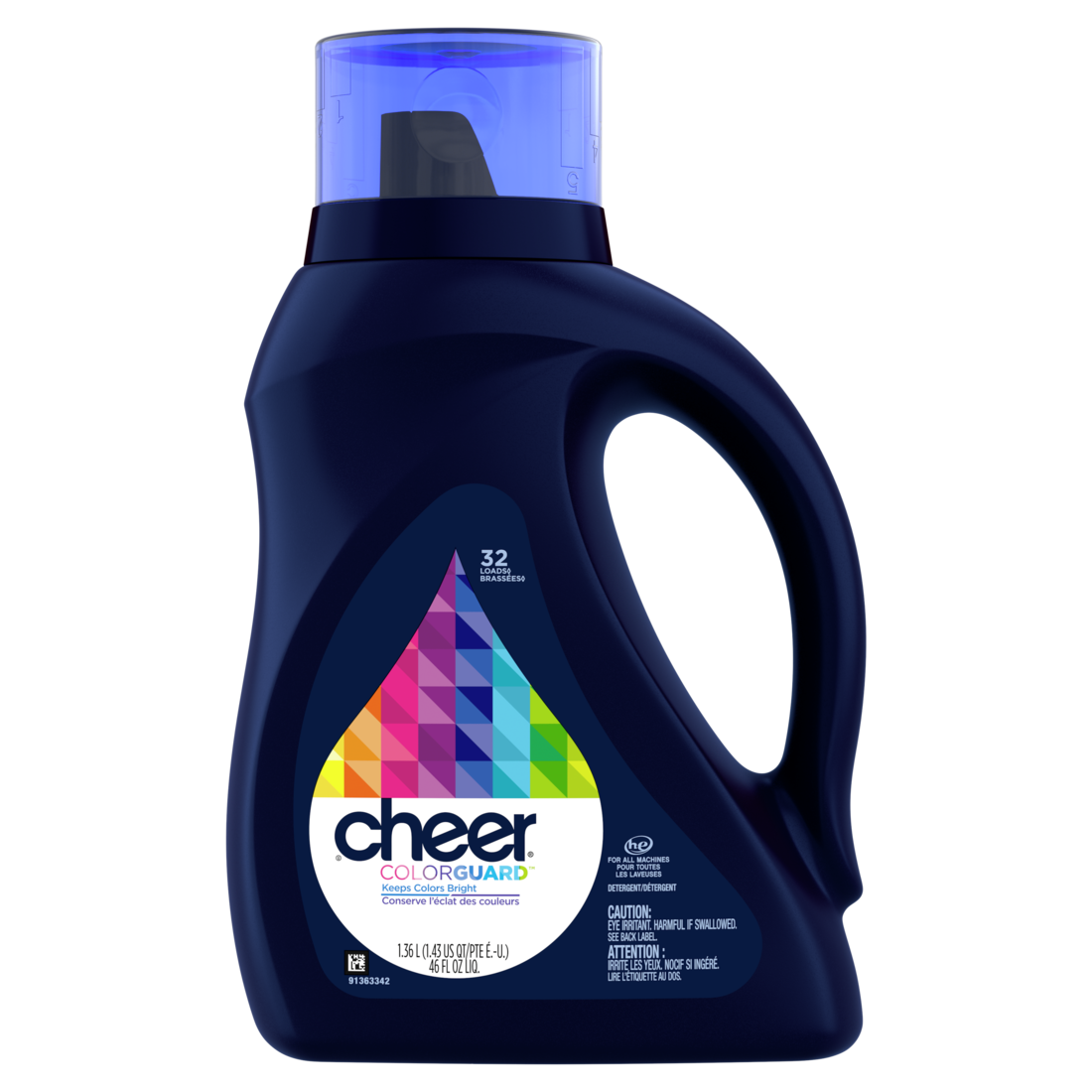 Cheer Liquid Laundry Detergent 32 Loads HE Compatible - 46oz/6pk