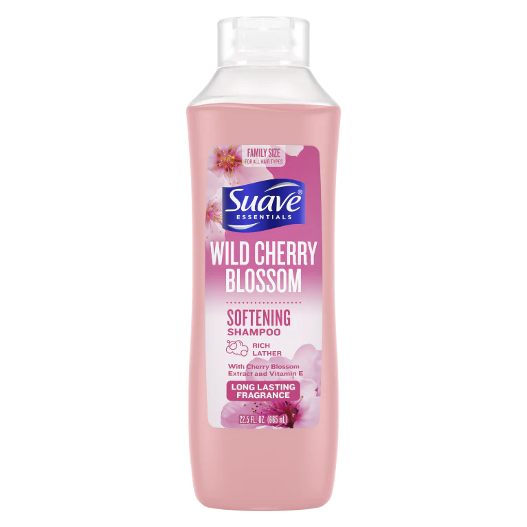 Suave Essentials Wild Cherry Blossom Softening Shampoo - 22.5oz/4pk
