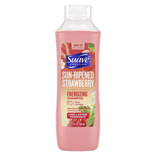 Suave Essentials Sun-Ripened Strawberry Energizing Shampoo - 22.5oz/4pk