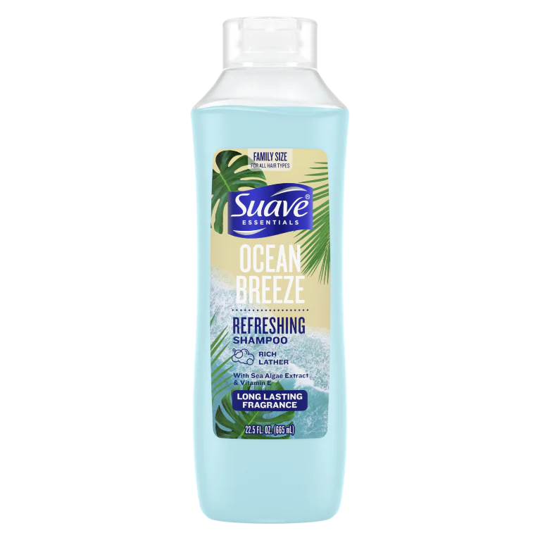 Suave Essentials Ocean Breeze Refreshing Shampoo - 22.5oz/6pk
