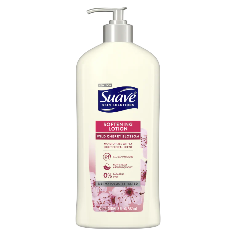 Suave Softening Lotion Wild Cherry Blossom - 18oz/6pk