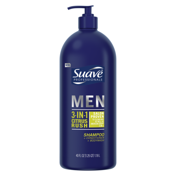 Suave Men Citrus Rush 3in1 Pump - 40oz/3pk