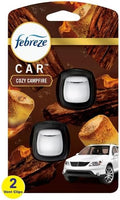 Febreze Car Air Freshener Odor-Fighting Automotive Vent Clip Cozy Campfire Scent - 0.13oz/8pk