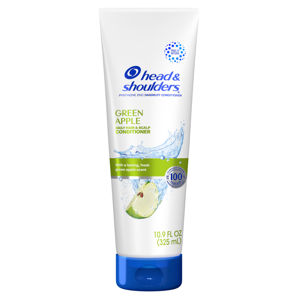 Head And Shoulders Dandruff Conditioner Anti-Dandruff Treatment Green Apple For Daily Use Paraben Free - 10.9oz/12pk