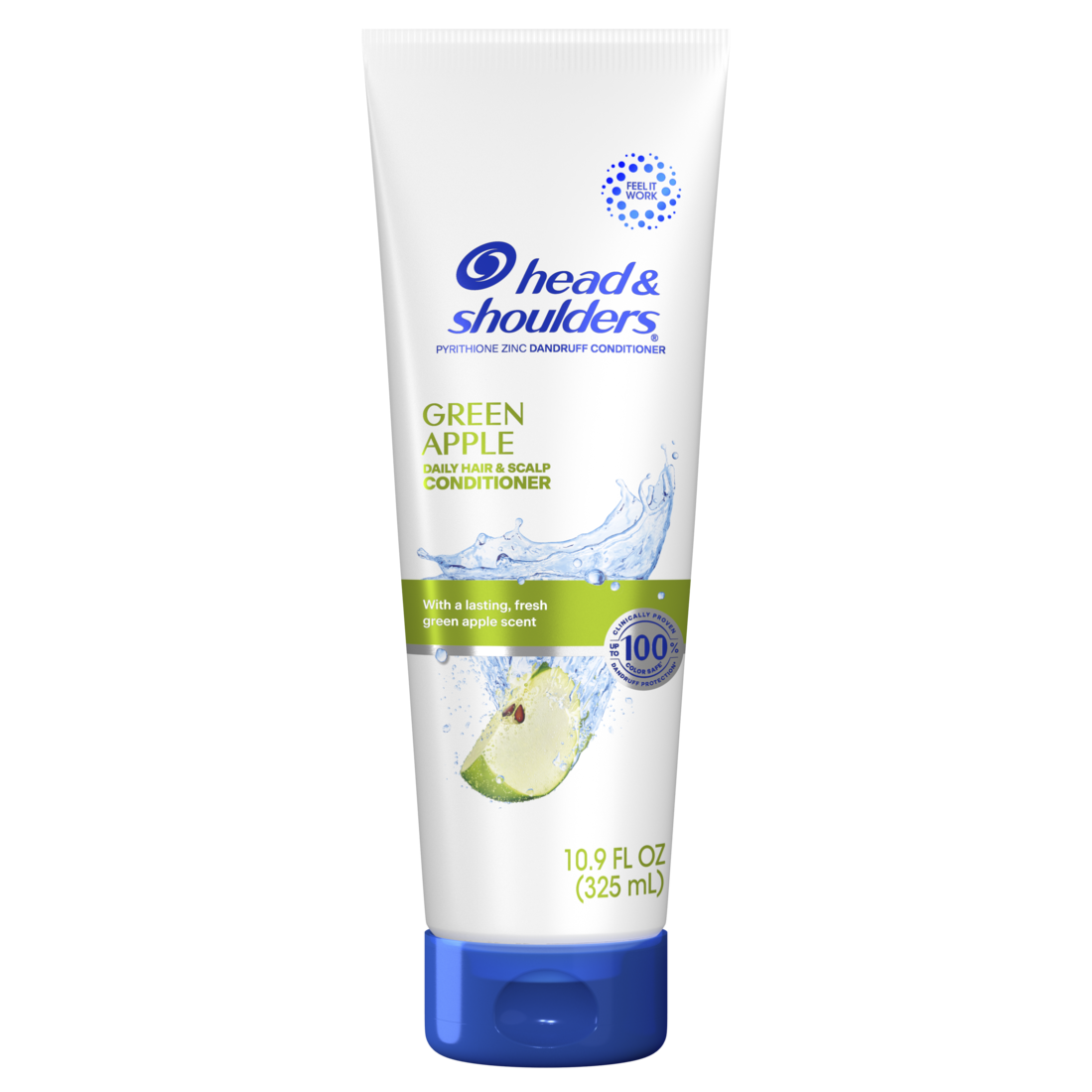 Head And Shoulders Dandruff Conditioner Anti-Dandruff Treatment Green Apple For Daily Use Paraben Free - 10.9oz/12pk