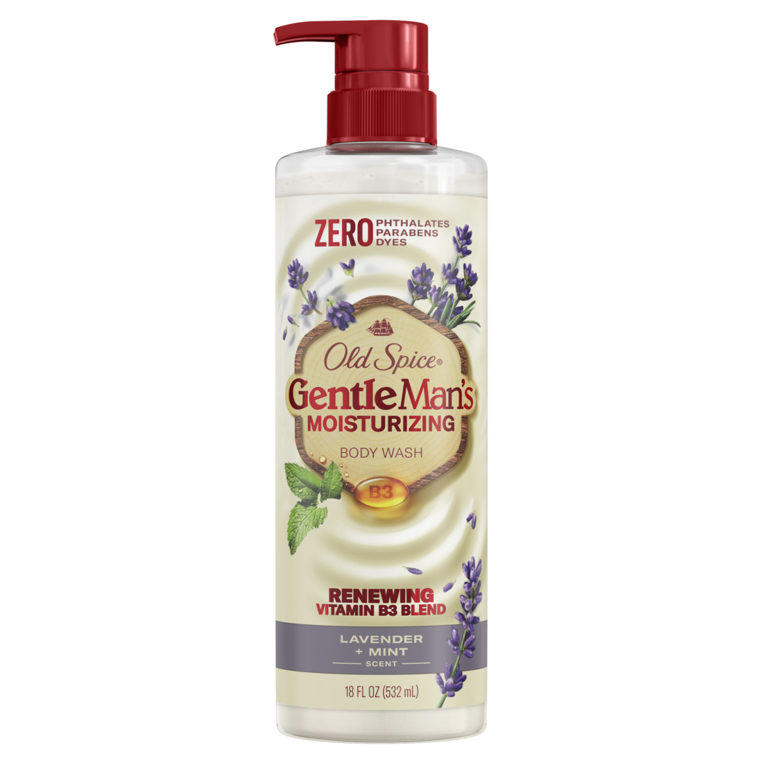 Old Spice Men's Body Wash GentleMan's Blend Lavender and Mint - 18oz/4pk
