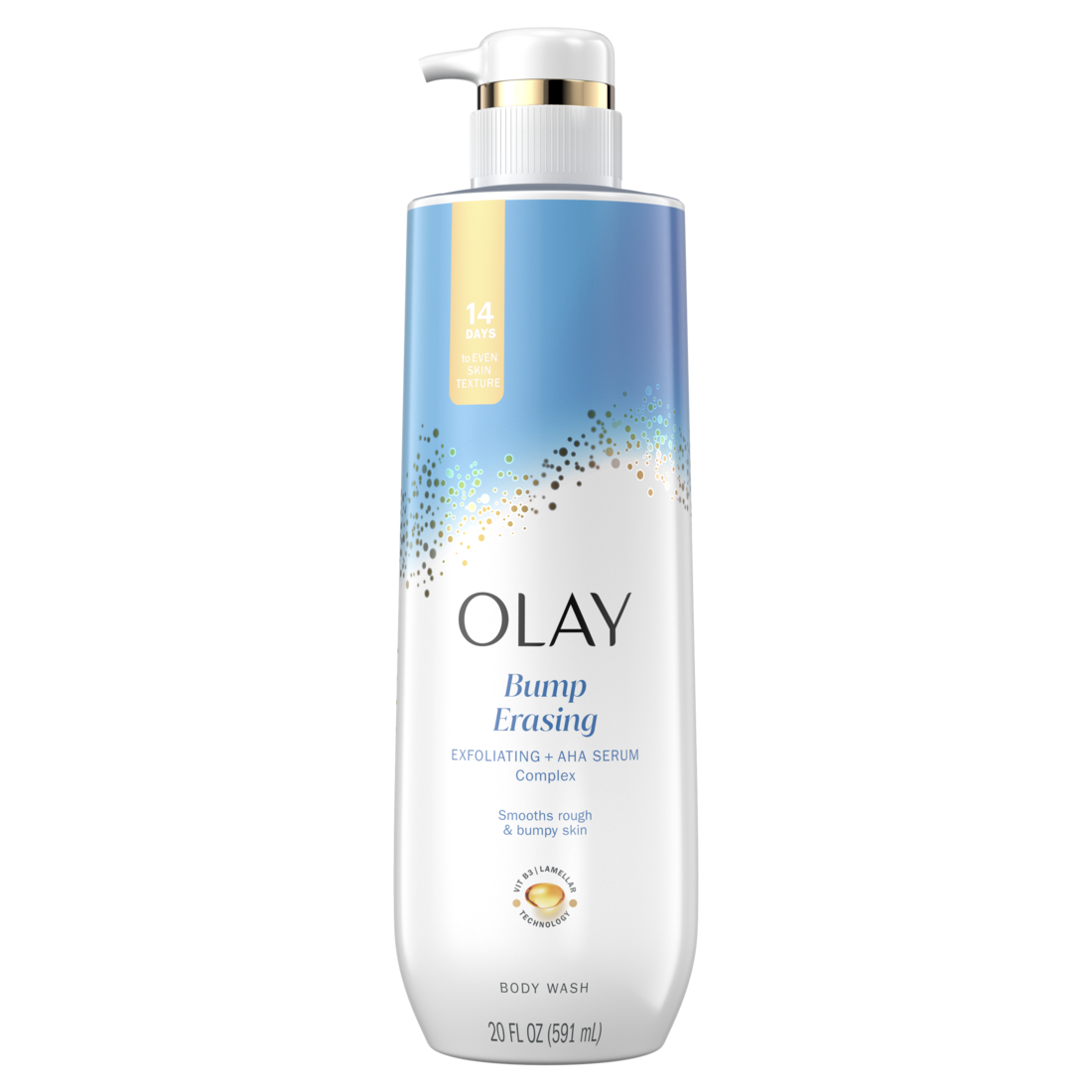 Olay Bump Erasing Exfoliating Body Wash With AHA Serum Complex Exfoliating AHA Cleanser - 20oz/4pk