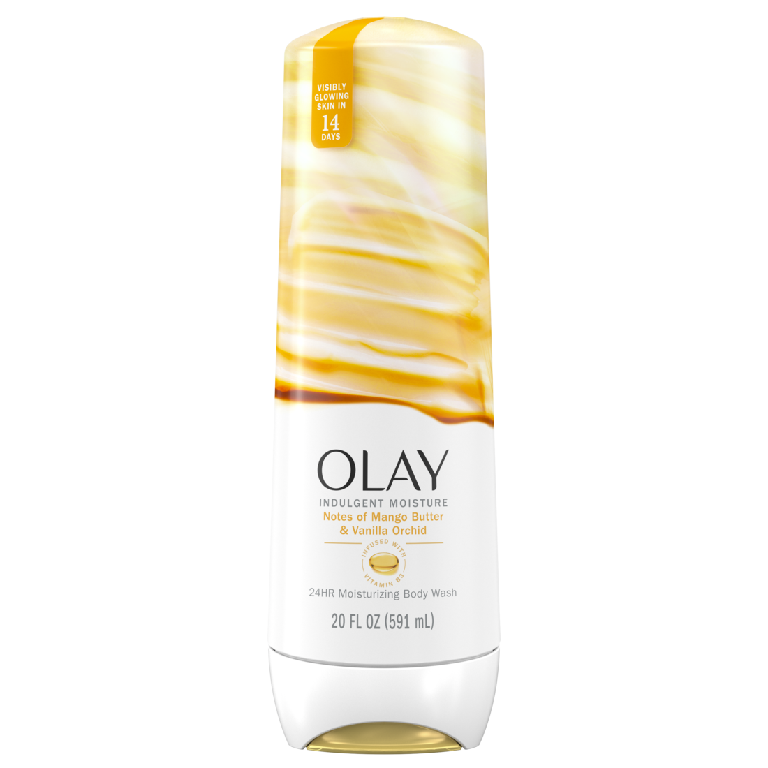 Olay Indulgent Moisture Body Wash Infused With Vitamin B3 Notes Of Mango Butter And Vanilla Orchid - 20oz/4pk