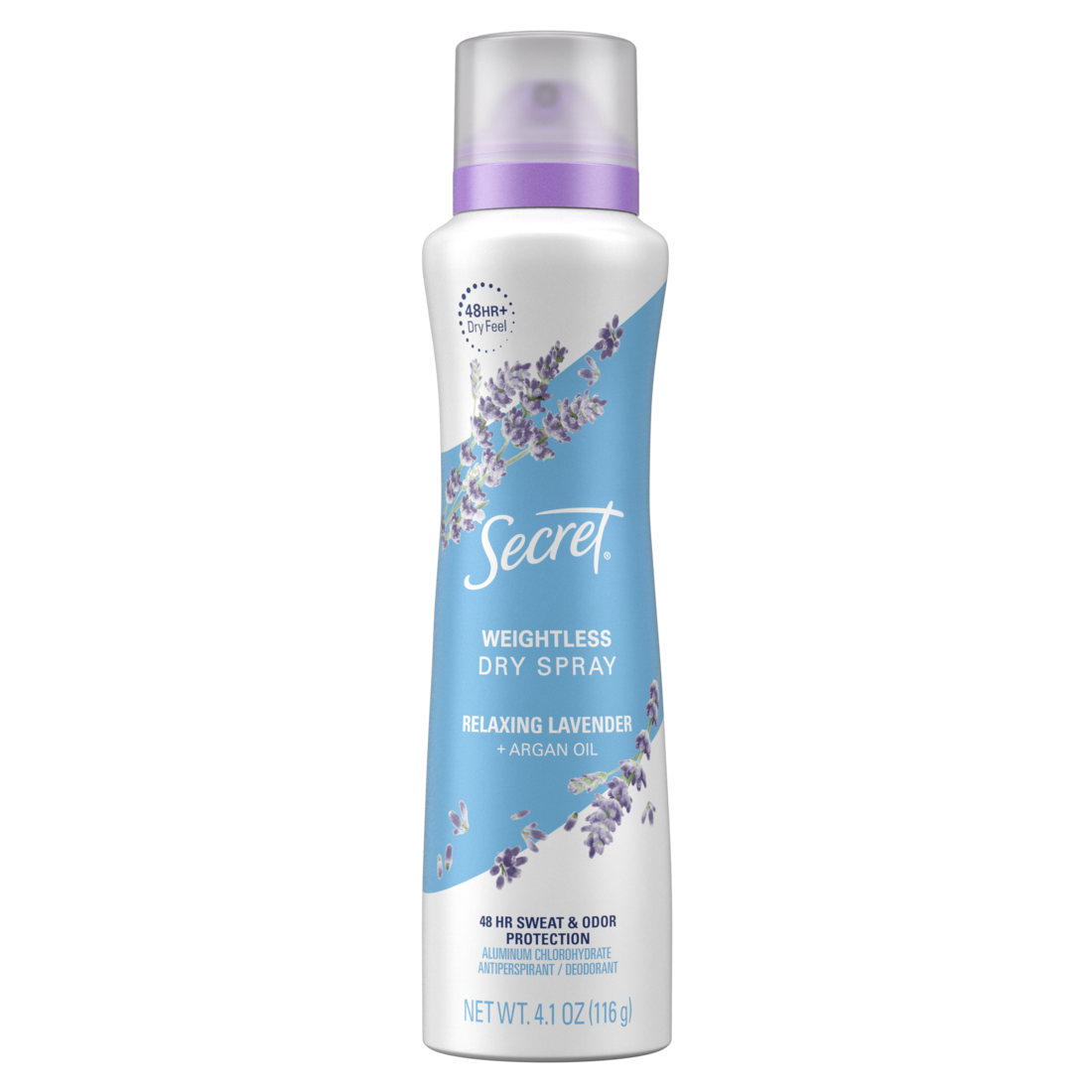 Secret Dry Spray Antiperspirant Deodorant Relaxing Lavender - 4.1oz/12pk