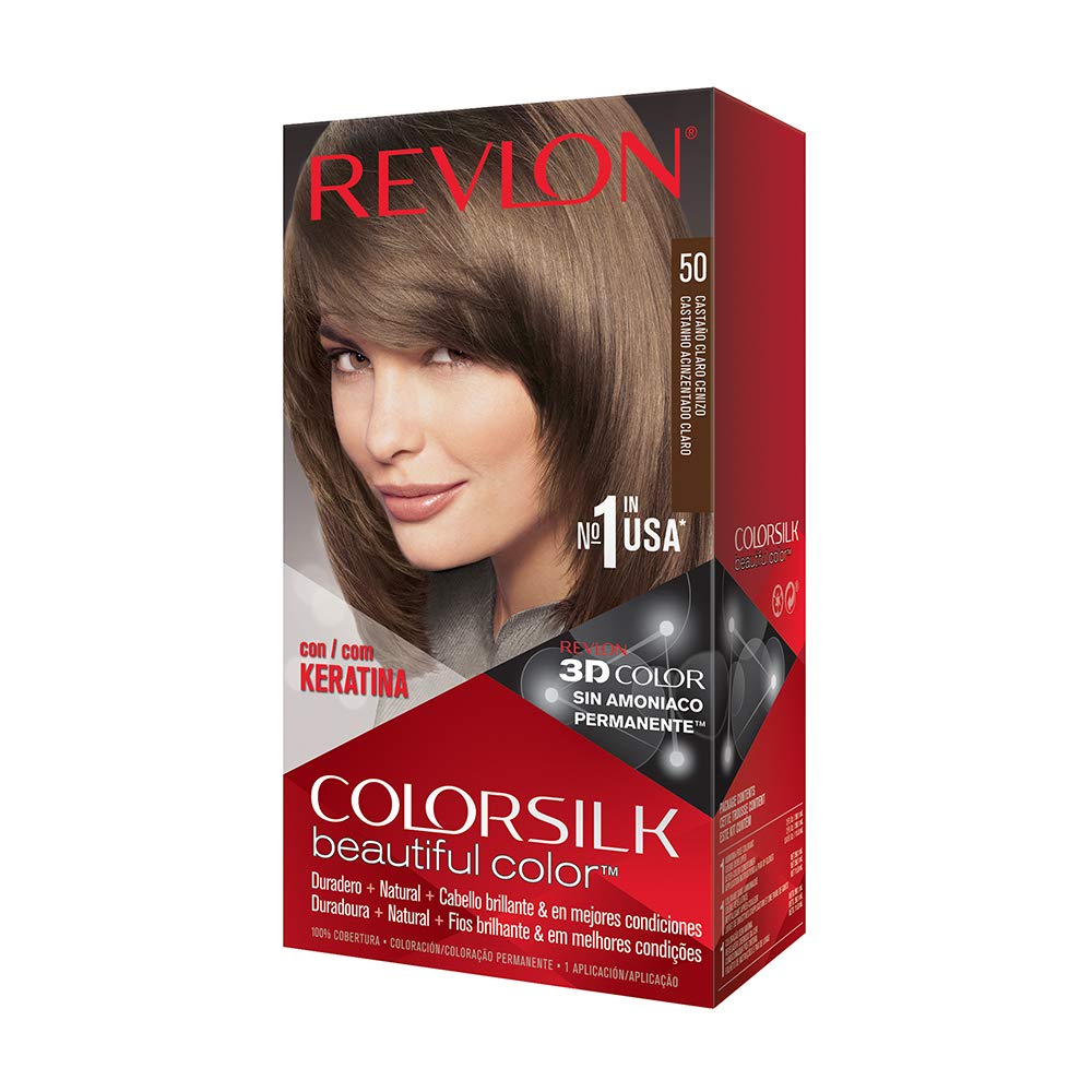 Revlon Colorsilk Hair Color #50 Light Ash Brown - 1ct/3pk