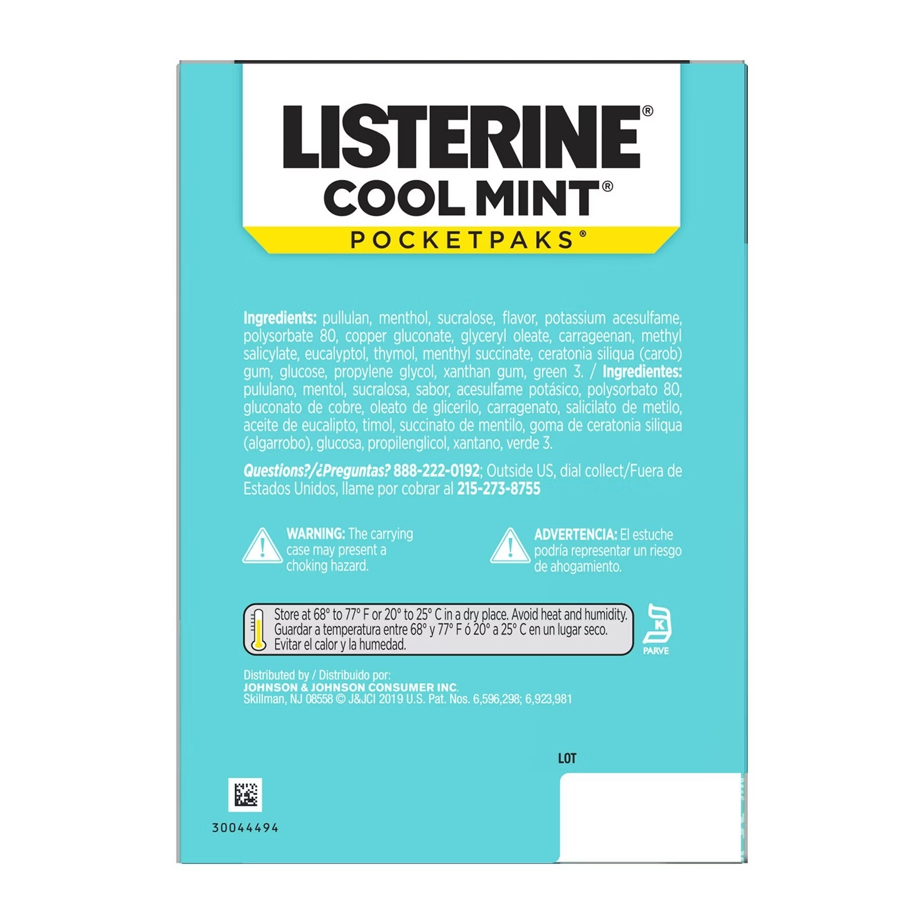 Listerine Cool Mint Pocketpaks Breath Strips (432 strips) - 72ct/6pk