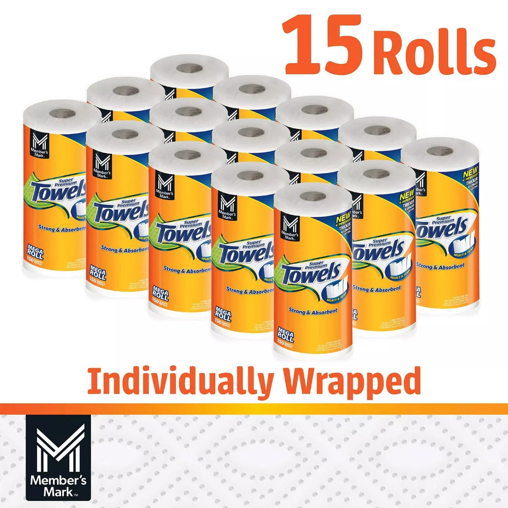 Members Mark Select & Tear 2-Ply Paper Towel - (15x150)ct/1pk