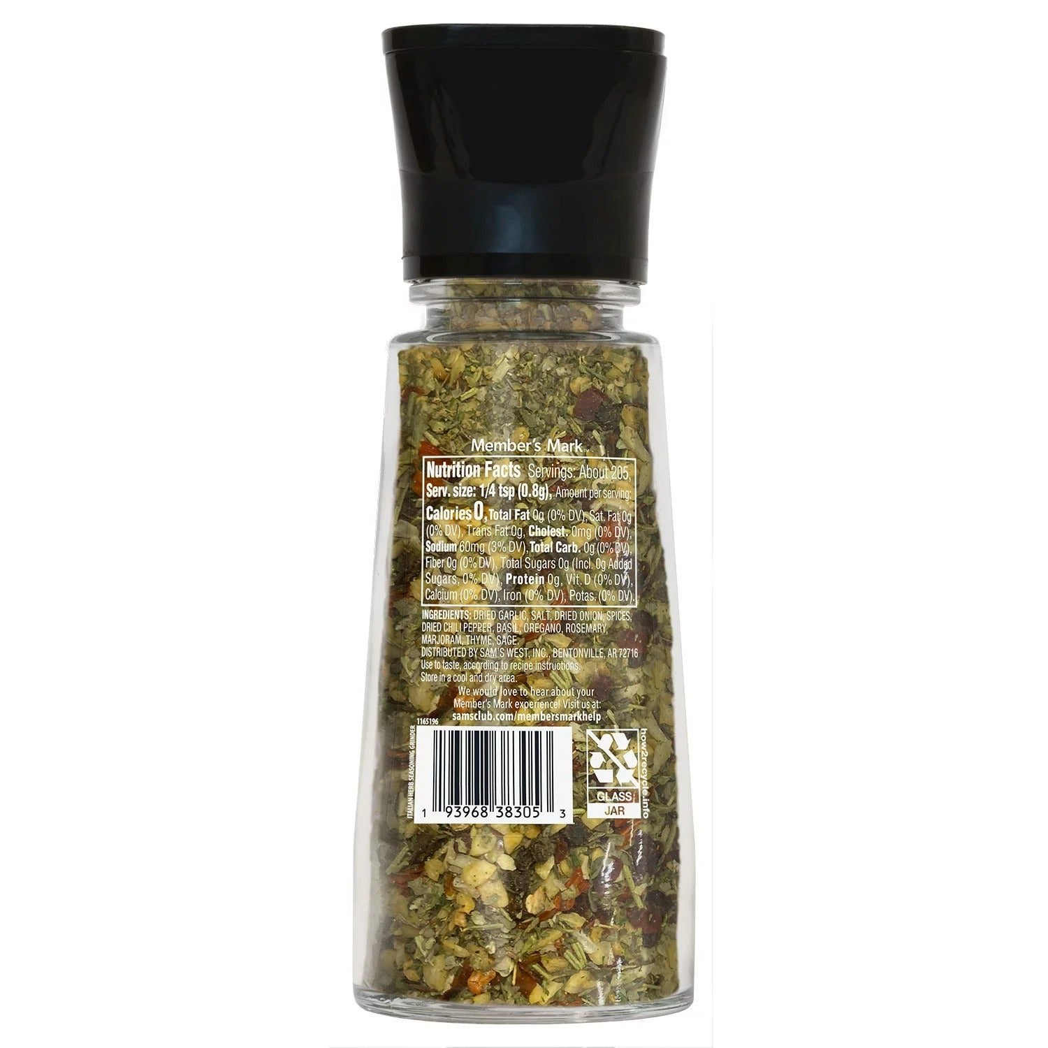 Member's Mark Italian Herb Grinder - 5.8oz/1pk