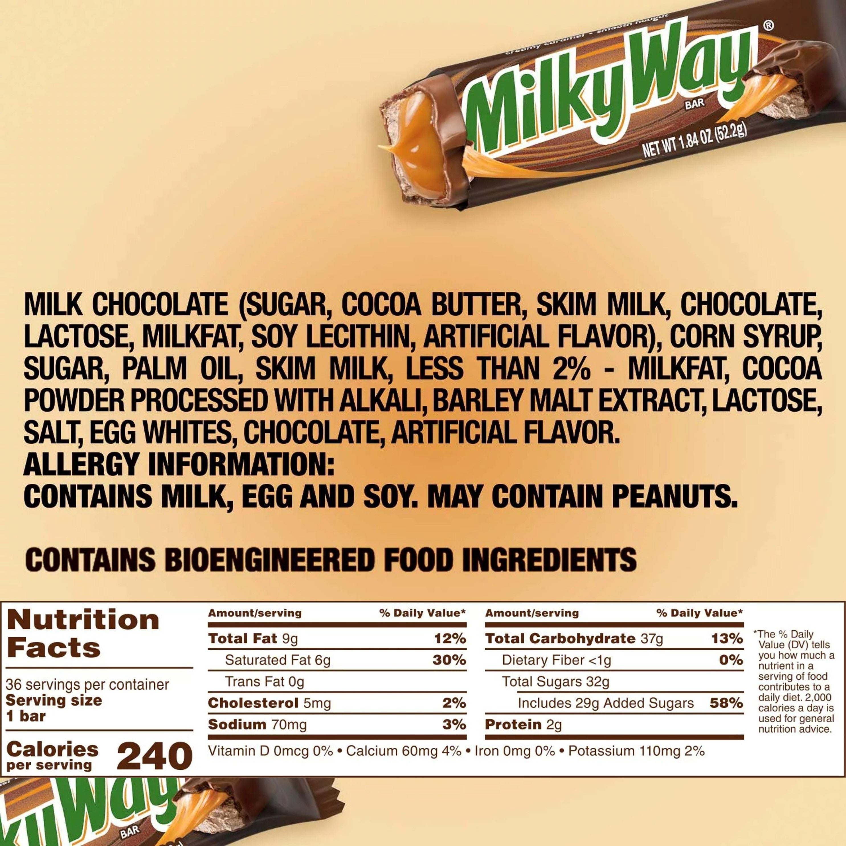 Milky Way Chocolate Candy Bars Full Size - (36x1.84)oz/1pk